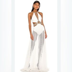 Patbo sz M NWT Elegant White Cutout Maxi Dress